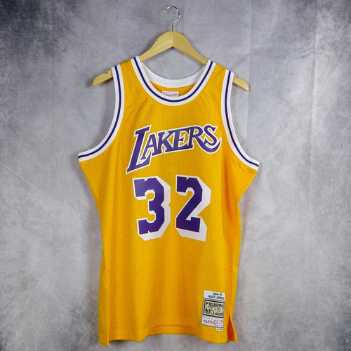 Camiseta Magic Johnson. Los Angeles Lakers #32. amarilla. Hardwood Classics. Amarilla. Swingman