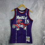 Camiseta Vince Carter. Toronto Raptors. #15. Swingman. Morada. NBA 1998-1999. Hardwood Classics