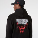Sudadera con capucha Chicago Bulls NBA. New Era. Negra