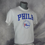Camiseta Philadelphia 76ers NBA. Manga corta blanca. New Era