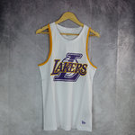 Camiseta Los Ángeles Lakers NBA. Blanca. Double Logo Tank
