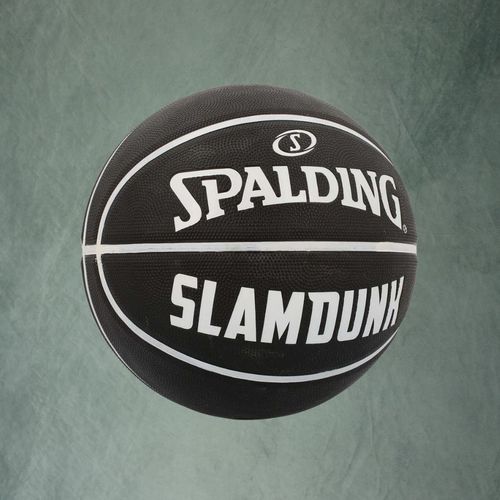 Balón minibasket goma negro Slam Dunk Spalding Negro. Talla 5