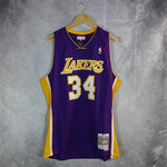 Camiseta Shaquille O'Neal. Ángeles Lakers. #34. Temporada 1999-00. Morada. Hardwood Classics.