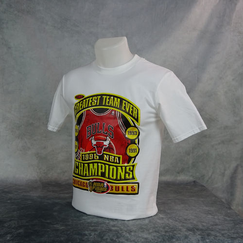 Last Dance Bulls '96 Champs Tee Shirt. Camiseta Blanca.