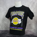 Camiseta Los Angeles Lakers. Champions Tee, Manga corta negra.. Hardwood Classics
