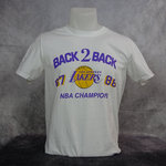 Camiseta Los Angeles Lakers. Back 2 back tee. 1987-1988, Manga corta.. Hardwood Classics