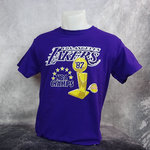 Camiseta Los Angeles Lakers 87 Champs tee, Manga corta morada.. Hardwood Classics