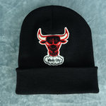 Gorro Chicago Bulls Chenille Logo Black Cuff. Mitchell & Ness. Negro