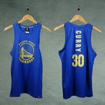 Camiseta Stephen Curry. Golden State Warriors. #30. NBA. Azul. Sin mangas