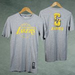 Camiseta Lebron James. Los Angeles Lakers. #6. manga corta. Color gris. By the numbers. NBA Brand