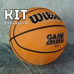 Kit Minibasket Game Breaker. Pelota, bolsa-red e inflador. Wilson