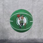 Micropelota NBA Boston Celtics. Wilson Dribbler goma. Color verde. Pelota goma bote alto.