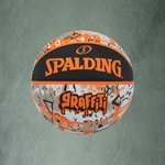 Balón Spalding Graffiti naranja. Goma. Minibasket. Talla 5