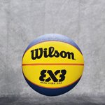 Mini balón 3X3  WiILSON FIBA. Talla 3. Color amarillo, azul