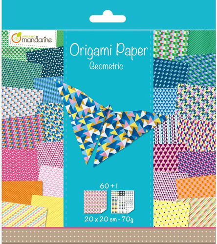 Origami Papier Geometric 20 x 20 cm Avenue Mandarine