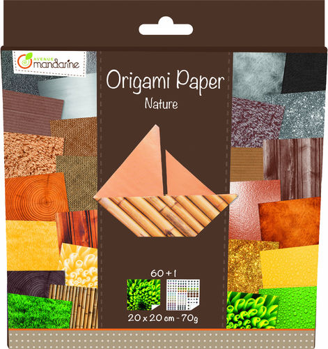 Origami Papier Nature 20 x 20 cm Avenue Mandarine