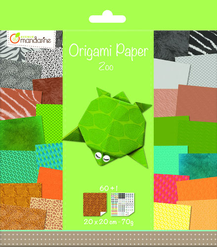 Origami Papier Zoo 20 x 20 cm Avenue Mandarine