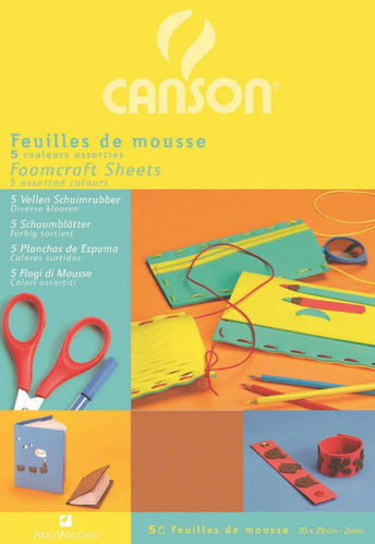Papier Mousse Canson 20*29 cm 2 mm 5 feuilles
