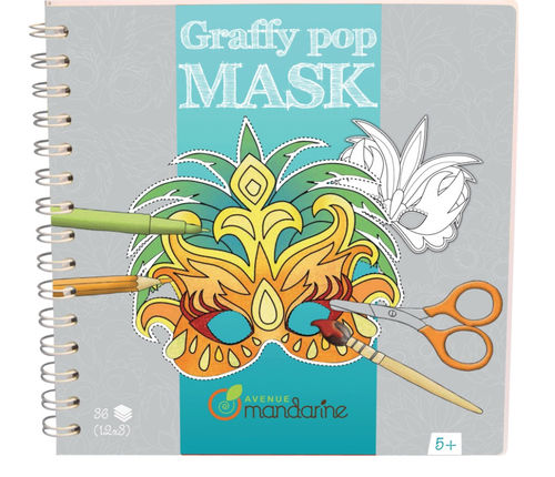Cahier de coloriage Graffy Pop Mask Rio Avenue Mandarine