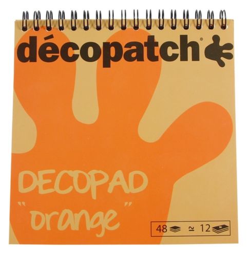 Papier Decopatch Orange Decopad 15*15 cm bloc 48 feuilles