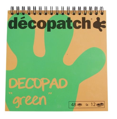 Papier Decopatch Vert Decopad 15*15 cm bloc 48 feuilles