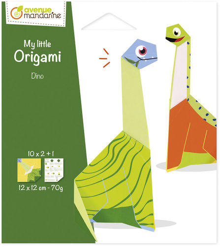 My little Origami Dino 12 x 12 cm Avenue Mandarine