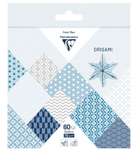 Papier Origami Hiver 15 x 15 cm Clairefontaine