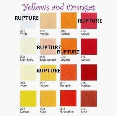 Feutrine Ecofi Epaisseur 1 mm - Yellows and Oranges