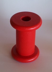 LCM - Bobine bois 8 cm coloris Rouge