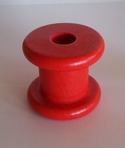 LCM - Bobine bois 5 cm coloris Rouge