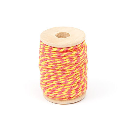 Rico Design - Fil coton jaune/rose fuchsia No. 08792.77.36