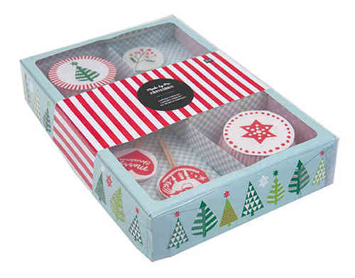 Rico Design - Set de Déco Cupcake Noël d'Etiquettes Cadeaux de Noël 70000.40.46
