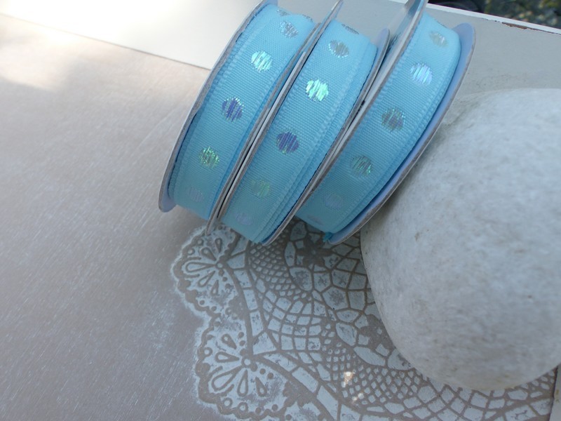 Rico Design - Bobine pois bleu clair iridescent 7004.70.72
