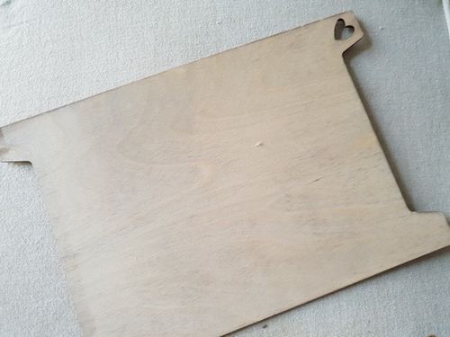 IN -  Plaque en bois Vintage coeur 18,5x28 cm