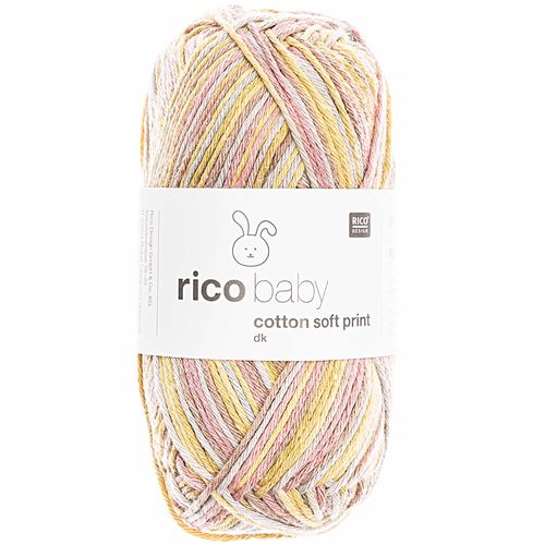 Rico Design - Baby Cotton Soft Print DK coloris Moutarde Baie 027
