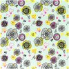 Rico Design - Tissu coton  menthe néon fleurs