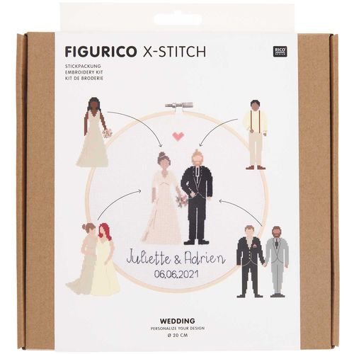Rico Design - Kit de broderie Figurico mariage