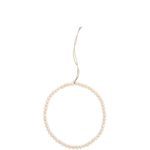 Rico Design - Pendentif anneau perles en bois, Ø 15,5 cm
