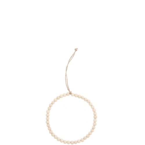 Rico Design - Pendentif anneau perles en bois, Ø 12,5 cm