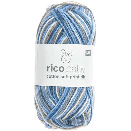 Rico Design - Baby Cotton Soft Print DK coloris Bleu-Pétrole 033