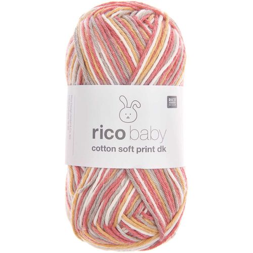 Rico Design - Baby Cotton Soft Print DK coloris Azalée Jaune 032