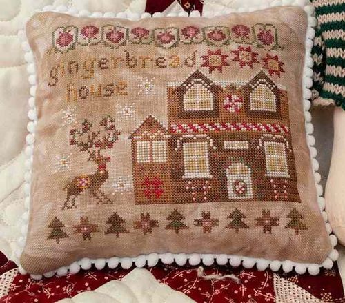 Pansy patch quilts and stitchery - Peppermint lane series ,Gingerbread House 2/9
