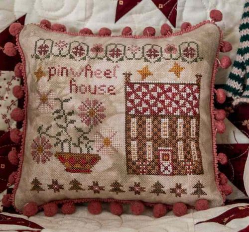 Pansy patch quilts and stitchery - Peppermint lane series , Pinwheel house 6/9