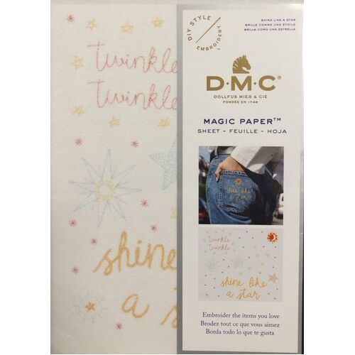 DMC - Magic paper mouliné étoile + messages