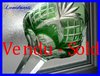 FRENCH SAINT LOUIS CRYSTAL RHINE WINE GLASS ROEMER light green
