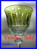 SAINT LOUIS CRYSTAL GLASS tommy 20 cm yellow-green