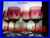 BACCARAT CRYSTAL FOOTED RUBY GLASS RICHELIEU PATTERN 1900  stock: 0