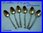 1880''s STERLING SILVER and GILT TEA COFFE SPOON SET of 12
