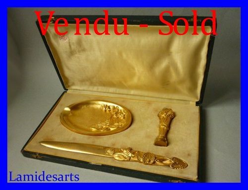 JUGENDTIL PETSCHAFT Bronze vergoldetet FRECOURT