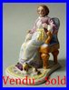 GERMAN PORCELAIN FIGURINE WITH MOVING HEAD
